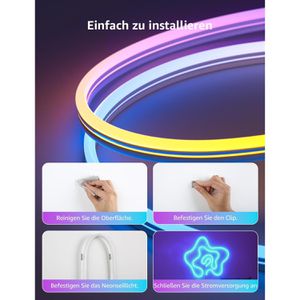 Produktbild für Lichtschlauch Lepro N1 Smart KI, LED, weiß + farbig
