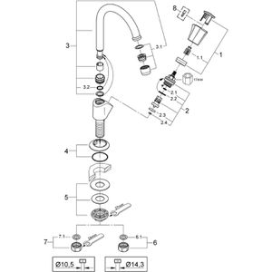 Produktbild für Waschtischarmatur GROHE Costa L Standventil, verchromt