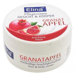 Elina-med Hautcreme Pflegecreme Granatapfel, Feuchtigkeitspflege, Gesicht und Körper, 150ml