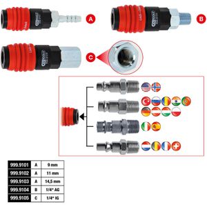 Produktbild für Druckluftkupplung KS-Tools 999.9105