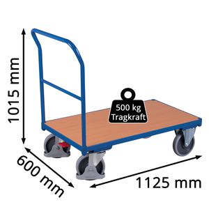 Produktbild für Transportwagen VARIOfit Schiebebügelwagen, sw-600.100