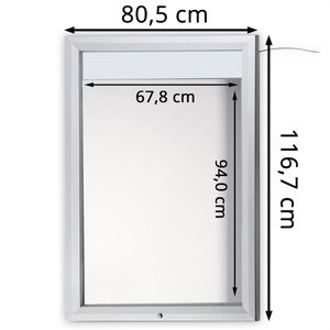 Produktbild für Schaukasten Showdown-Displays T-Linie LED B1 außen