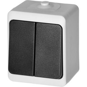 Produktbild für Lichtschalter Orno Aquatic Mini, schwarz, weiß