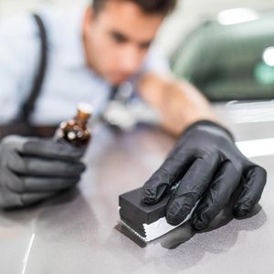 Produktbild für Einmalhandschuhe Franz-Mensch Safe Light, schwarz, 90 Stück