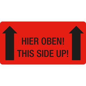 Hinweisetiketten Eichner Hier oben