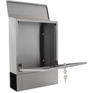 Produktbild für Briefkasten Rottner T06045, Libro Inox, silber, aus Edelstahl