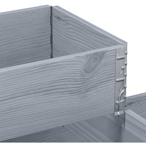 Produktbild für Palettenaufsatz vidaXL 4010315, grau, Holz