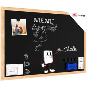 Produktbild für Kreidetafel ALLboards TM85BKB, schwarz, magnetisch