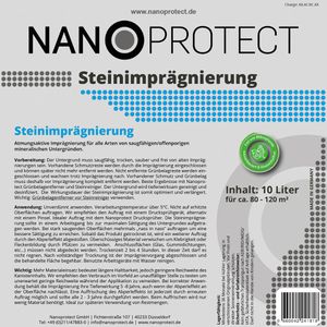 Produktbild für Steinimprägnierung Nanoprotect ca. 120m²