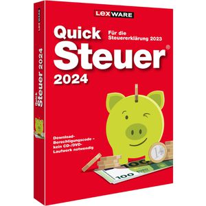 Lexware Finanzsoftware QuickSteuer 2024, Lizenz, Vollversion, Steuererklärung für 2023