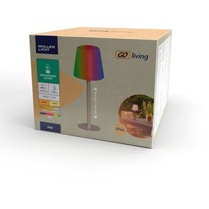 Produktbild für Tischlampe Müller-Licht Pine, braun, LED, warmweiß, RGB