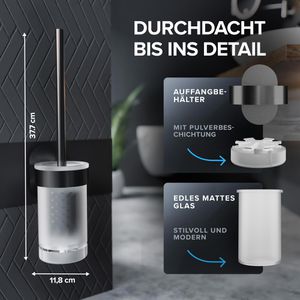 Produktbild für WC-Bürste ovimar Toilettenbürste Glittertind, gunmetal