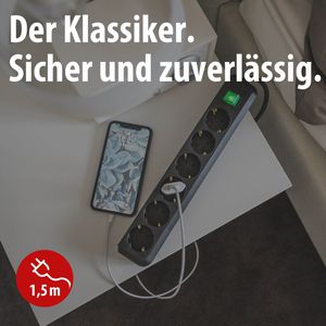 Produktbild für Steckdosenleiste Brennenstuhl Eco-Line, 1,5m Kabel