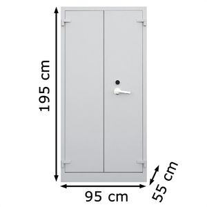 Produktbild für Aktenschrank Lüllmann 690240, aus Metall, feuerfest
