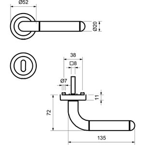 Produktbild für Drückergarnitur Alpertec Fair VI-R BB