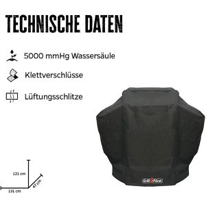 Produktbild für Grillabdeckung Grillfürst 17-081, aus Gewebematerial, schwarz