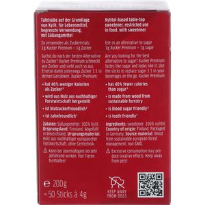 Produktbild für Zuckersticks Xucker Premium Xylit, weißer Zucker