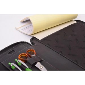 Produktbild für Schreibmappe Menzo MB47, schwarz, Echt Leder