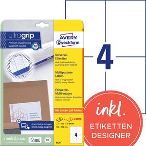 Produktbild für Universaletiketten Zweckform 6120, selbstklebend, weiß