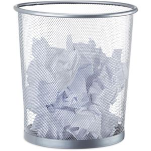 Papierkorb Relaxdays 10022506, silber