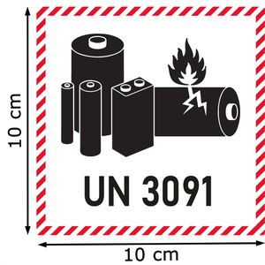 Produktbild für Gefahrgutaufkleber Boxlab Gefahrzettel, UN 3091