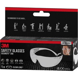 Produktbild für Schutzbrille 3M SecureFit 200, klar