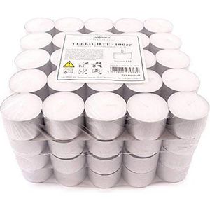 25 8h Teelichter Böttcher mm, Ø 93013, AG – weiß, 38 pajoma Höhe 100 mm, Brenndauer, Stück