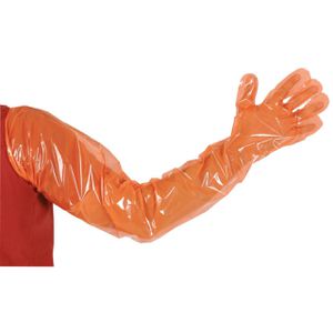 Produktbild für Einmalhandschuhe Kerbl Veterinär, VETbasic, orange, 100 Stück