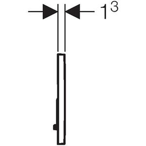 Produktbild für Betätigungsplatte Geberit Sigma01, aus Kunststoff, für WC