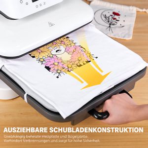 Produktbild für Transferpresse HTVRONT Auto Heat Press, weiß