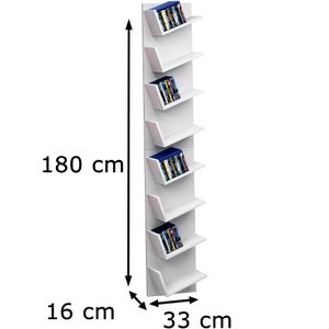 Produktbild für CD-Regal VCM Lansi Maxi, 911894, weiß