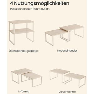 Produktbild für Küchenregal Songmics KCS002W02, cremeweiß, 2er Set