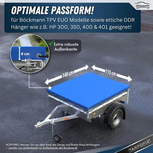 Produktbild für Anhänger-Plane Tarpofix FP7, wasserdichte Flachplane