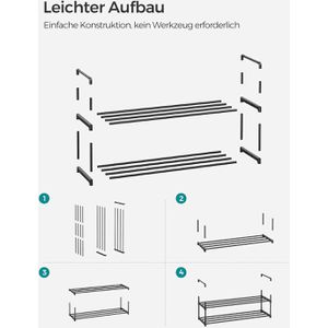 Produktbild für Schuhregal Songmics LSA12BK, aus Metall