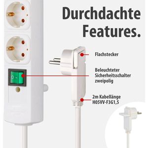 Produktbild für Steckdosenleiste Brennenstuhl Comfort-Line Plus 2m