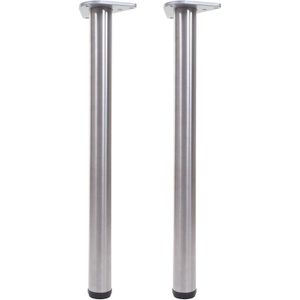 Produktbild für Tischbein Mendler HWC-H36, silber aus Metall