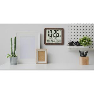 Produktbild für Wanduhr TFA 60.4518.08, Kunststoff, digital, Funkuhr
