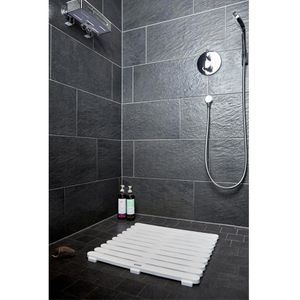 Wenko Antirutschmatte 22945100, Duschmatte, für Dusche, Bad, Pool und  Sauna, 55 x 55cm, weiß – Böttcher AG