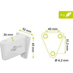 Produktbild für Leuchten-Halterung Goobay 55771, weiß