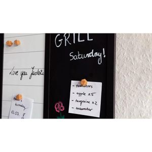 Produktbild für Kombitafel ALLboards CO64KBMBK, 3 in 1, weiß / braun / schwarz