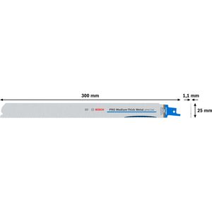 Produktbild für Säbelsägeblatt Bosch PRO Medium-Thick Metal precise S1237BEF