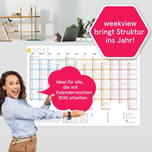 Produktbild für Plakatkalender weekview SW11217, Colour Plus, Jahr 2027