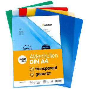 Sichthüllen perfect-line farbig sortiert, A4