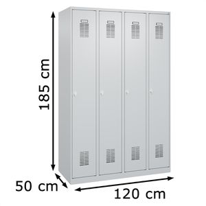 Produktbild für Spind CP-Möbel Basis PLUS, lichtgrau