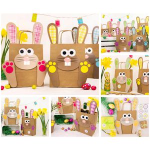 Produktbild für Geschenktüte Papierdrachen 060-007-001 DIY bunte Osterhasen