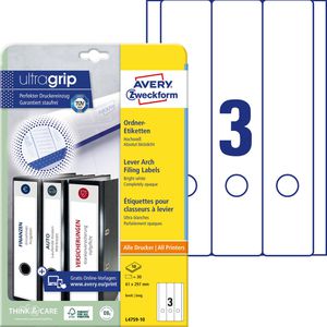 Rückenschilder Zweckform L4759-10, weiß