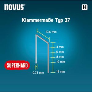 Produktbild für Tackerklammern Novus-Tools 37/6 superhart, 6mm