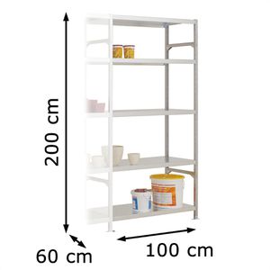 Produktbild für Anbauregal Manuflex RB1133, 5 Metallböden