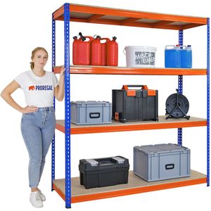Produktbild für Weitspannregal PROREGAL Bison, 4 Holzböden