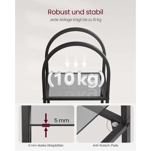 Produktbild für Bücherregal Vasagle LGT501G01, schwarz